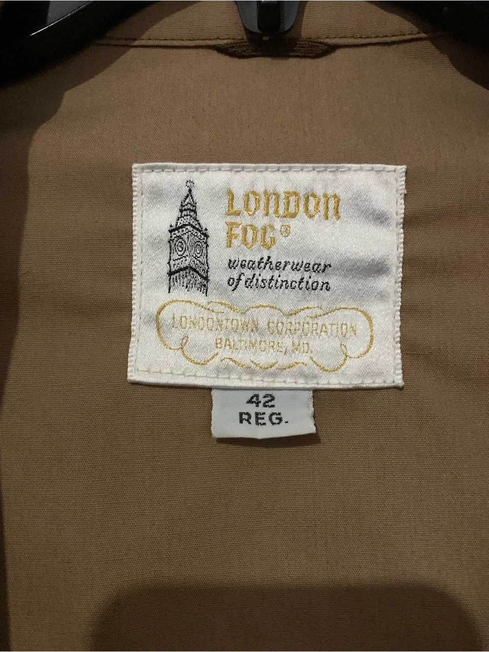 London Fog by Reeves Maincoats Trench Style Khaki Jacket